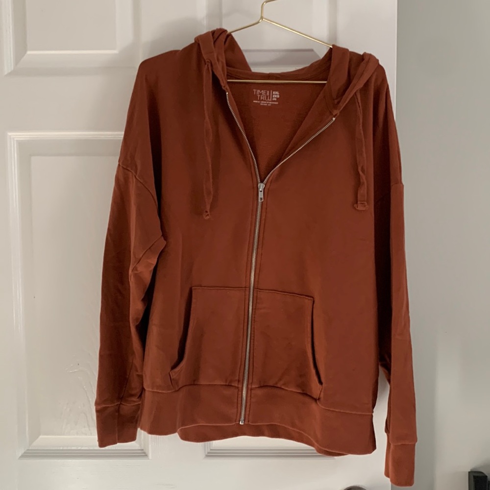 Brown zip up hoodie